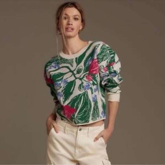 Maeve Floral Patterned Sweater - Picture 2 of 5